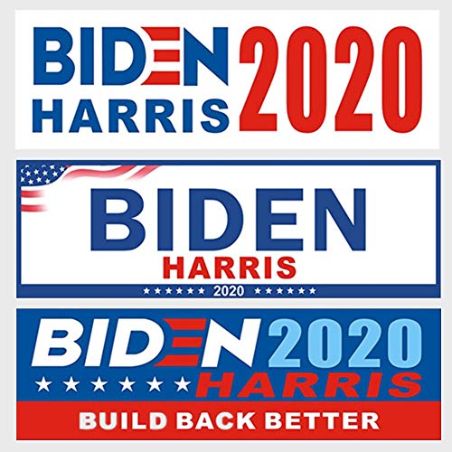 EQARD Biden Harris 2020 Car Stickers Decals 3PCS Bumper Stickers Wall Laptop Window Door Stickers 9\"x3\"