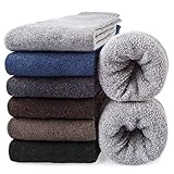 MEHR FIT: Durch das gewölbte Design des Knöchels lassen die warme Herrensocken besser passen. Doppelter Einstellring, um sicherzustellen, dass sich die Wollsocken nicht drehen und rutschen. Y-förmige Fersenstruktur, ergonomisches Design, rutschhemmend, bietet den besten Schutz für beide Füße. Winter warme Herrensocken sind voll eingedickt, besonders warm.