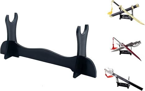 Amazon Co Jp 刀掛け 刀置き 剣置き 刀台 ミニ 刀掛台 横置き 日本刀 模造刀 竹刀 木刀 小刀 黒塗り インテリア 1段式 二本掛 プラスチック製 組み立て簡単 耐久性 刀 フルートなどに 趣味 コレクション 演劇用 コスプレ用 写真の小道具 飾り台 武道用品 C ホーム