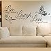 MAKLYER Live Every Moment, Laugh Every Day, Love Silent Wall Stickers, Family Inspirational Wall Stickers, Suitable for Baby Room, Living Room, Art Home Decoration Size 22.8