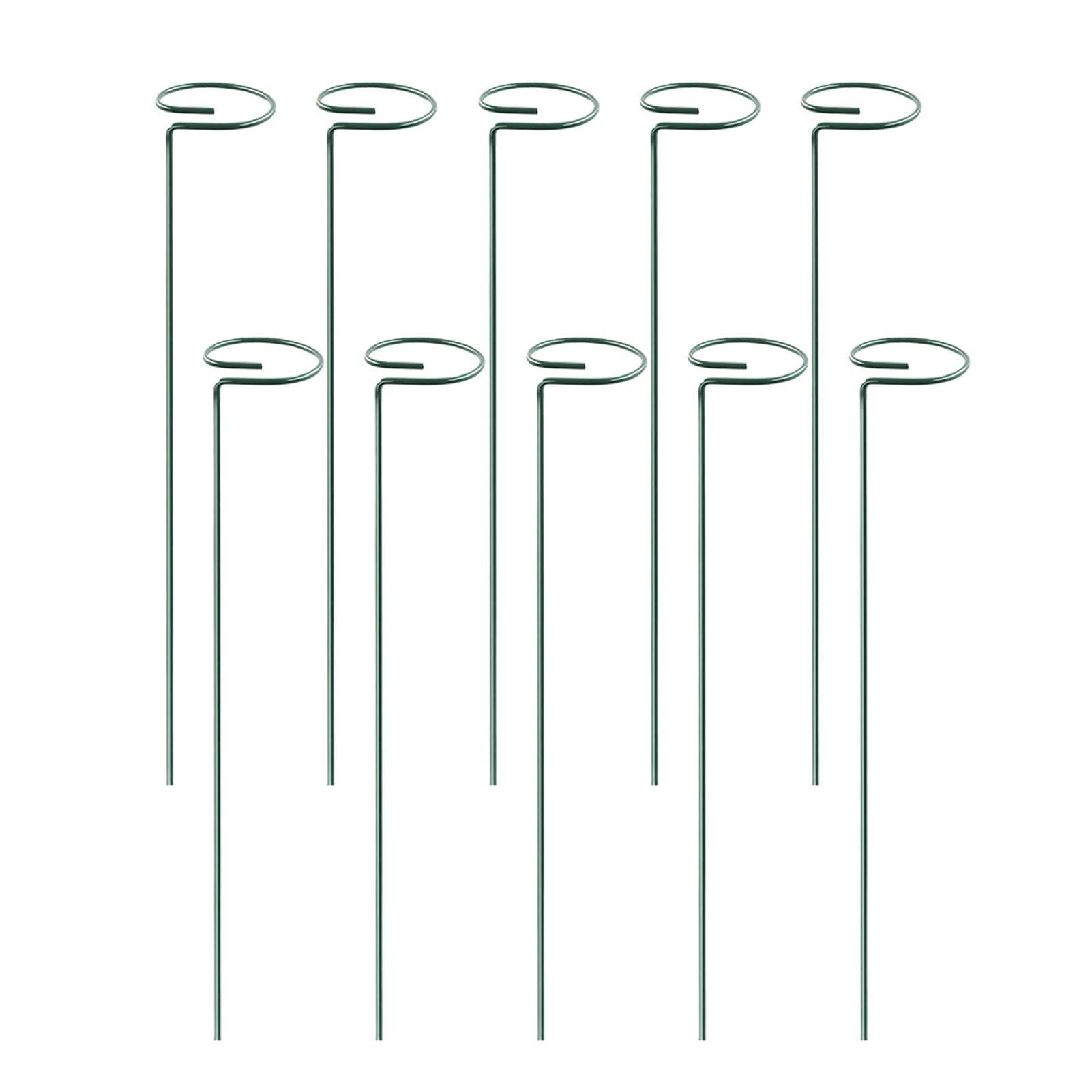 Bâtons de support pour plantes de cour et pivoines de jardin avec anneaux en métal