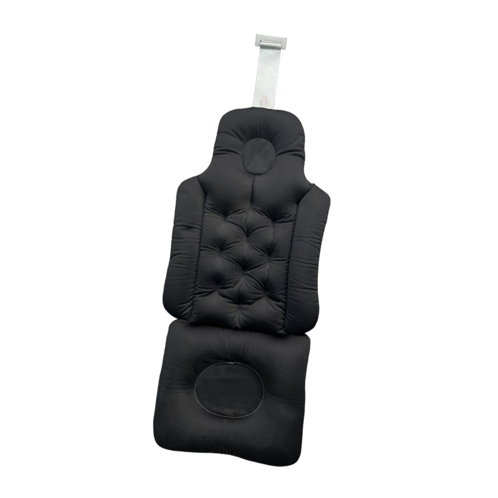 Gralara Ergonomisches Badekissen für Die Badewanne mit Rückenstütze, Schwarz