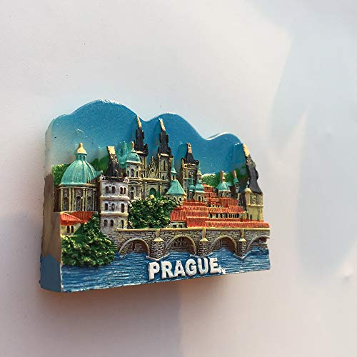 Imán para refrigerador 3D Prague Czech resina miniatura 4