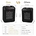 Portable Electric Space Heater - 1500W/750W Ceramic Room Heater with Tip Over and Overheat Protection, 200 Square Feet Fast Heating for Indoor Desk Office Floor, Black