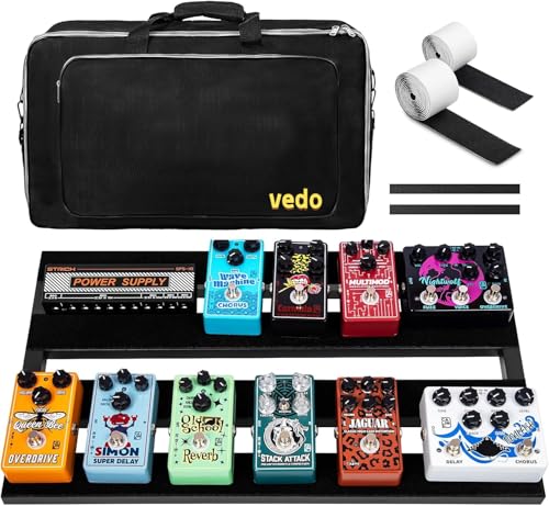Pedalboard para Guitarra Super Leve DB-02 de Alumínio com Mochila Inclusa, Ideal para Efeitos de Guitarra como Overdrive, Distortion, Delay, Reverb, Chorus e Flanger (70 * 62 * 8cm)