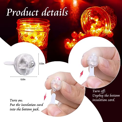 Image of 200pcs Balloon Lights Warm White Mini LED Lights Round Long Standby Time Multicolor Ball Lamps Paper Lantern for Easter Birthday Party Christmas Halloween Decoration Red