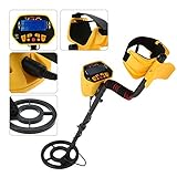 Drei Erkennungsmodi: ALL METAL, DISC, PINPOINT, ergonomisches Design, robuste Gummimatte, flexible Armlehnen. Brauchen Sie zwei 9-V-Batterien. Bei Fragen zur Installation und Verwendung wenden Sie sich bitte an Unser Kundenservice.