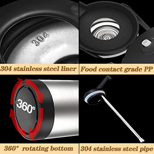 Dispensador térmico de café de 2,5 litros, termo de acero inoxidable con bomba 6