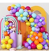 Magic Balloon Garland,Purple Blue Yellow Pink Balloons Arch Kit Flower Balloons for Baby Shower W...