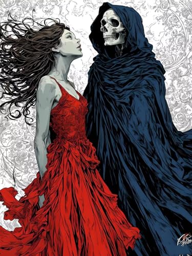 Peinture Diamant La Jeune Fille et la Mort : Kit Cristal Art Set 50x70cm