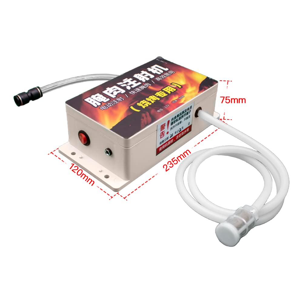 Toplionace AC 100-240V Domowy Stek Wieprzowy Nastrzyk Jagnięcy, 60W Elektryczna Strzykawka Pistolet ze Stali Nierdzewnej Wysokociśnieniowy Sos Wtryskarka do Przypraw Procesor do Mięsa