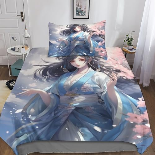 Housse de couette dessin animé 3D infroissable avec fermeture éclair
