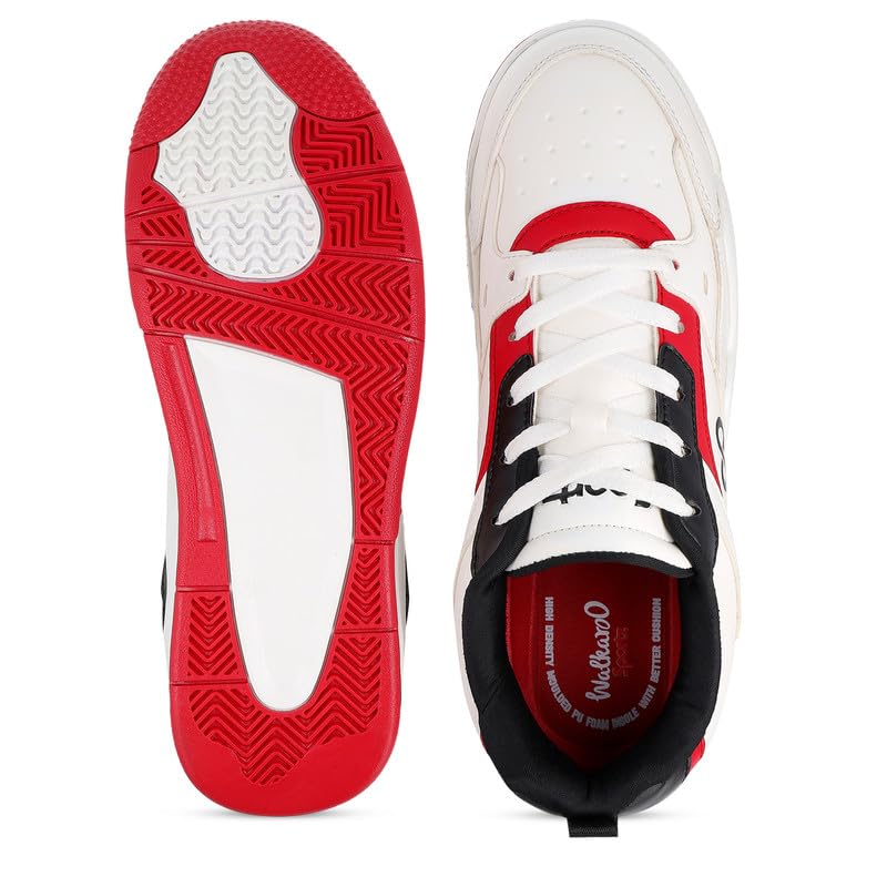 Image of WALKAROO Colourblocked Sneakers for Men's|Comfortable Insole and Secured Lace-Up Closure |Stylish Sneakers for Everyday Wear|WY3477