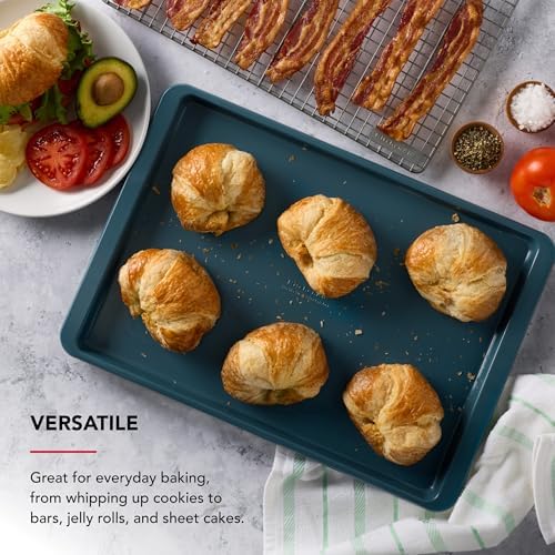 KitchenAid Nonstick Swiss Engineered Aluminized Steel Baking Sheet, Dishwasher Safe, Agave, 13x18 Inch - Thumbnail 3