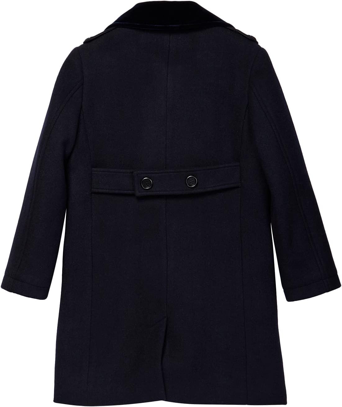 Isaac Mizrahi Boy's 2-20 Velvet Collar Quilt Lined Wool Blend Peacoat
