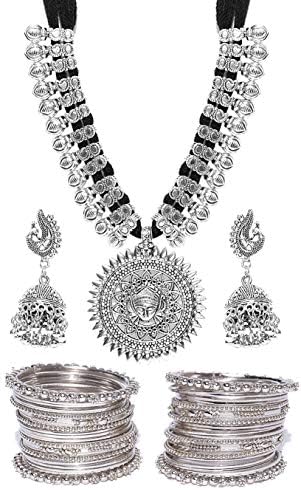YouBella Stylish Afghani Jewellery Combo Plated Jewellery Set for Women