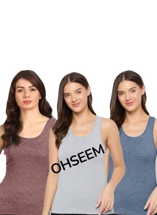 Ladies Woolen Tank Top Pack of 3 Sleeveless Thermal Top Soft Wool Blend Winter for Women-image-35