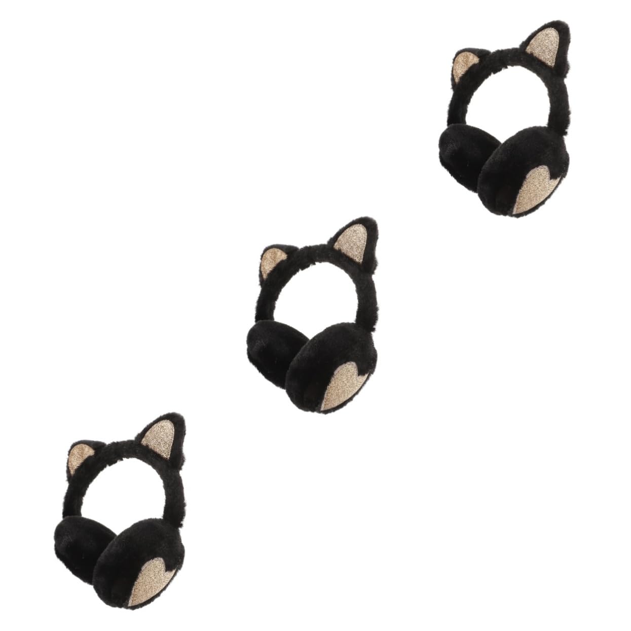 Orejeras de orejas de gato infantiles para evitar orejas frías con peluche 8