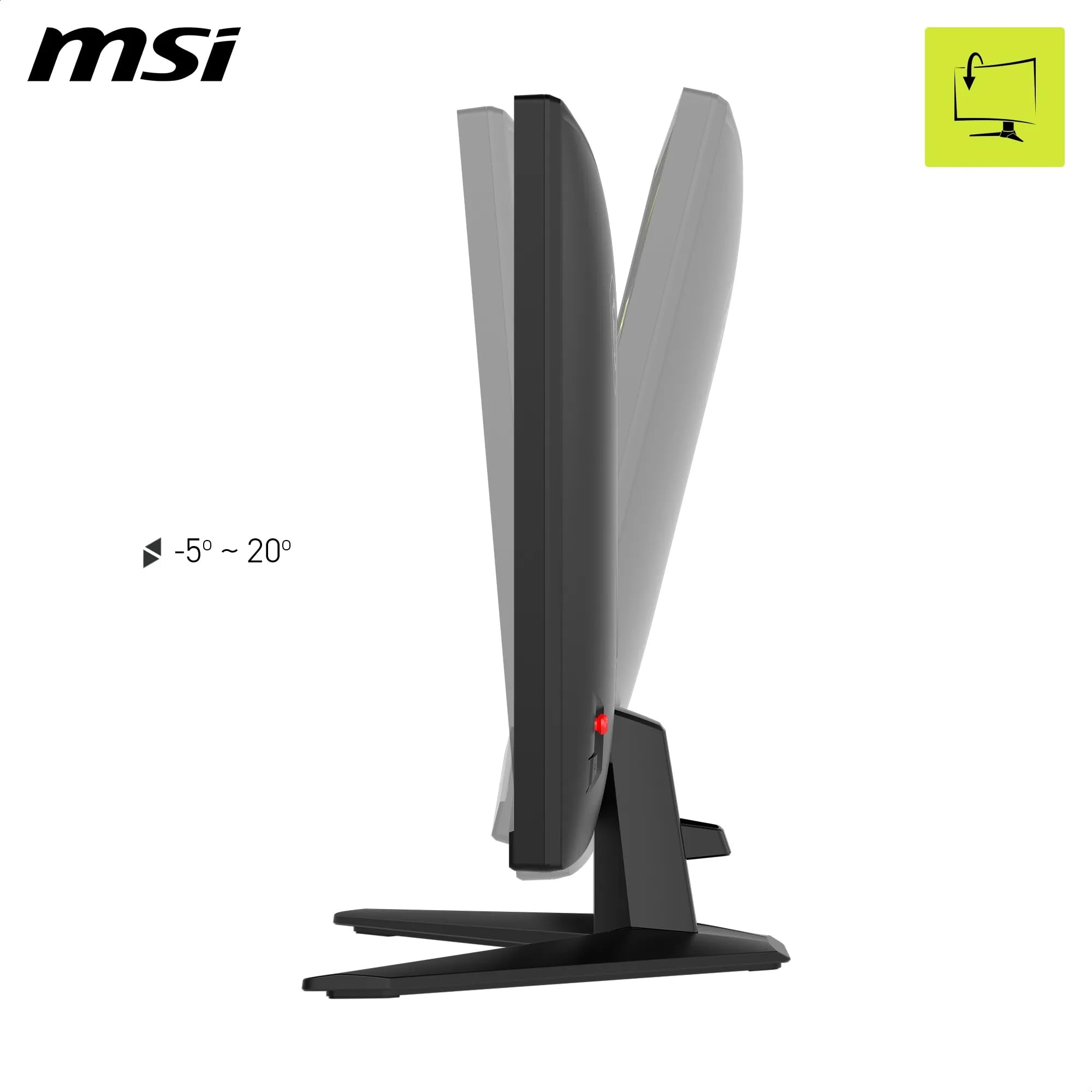 MSI MAG 272F Monitor Gaming 27", FHD 1920x1080, 200Hz, 0,5ms, HDR Ready, AMD FreeSync Premium, Eye Care, AI Vision, HDMI 2.0b, DP 1.2a, Supporto Regolabile in Inclinazione, Montaggio VESA, Nero