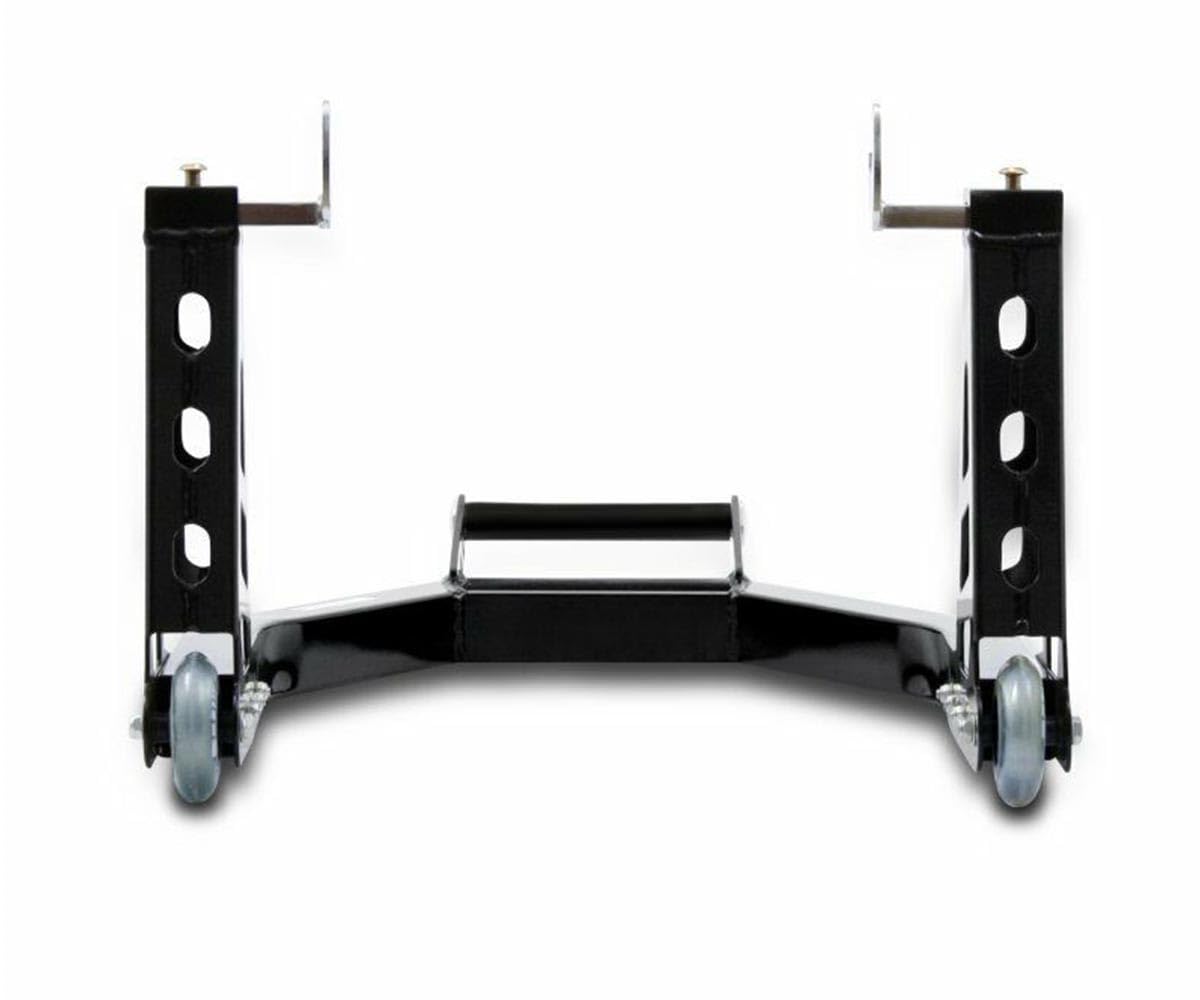 Caballete de aluminio con soportes de tenedor y soportes de goma – Elevador de moto ajustable