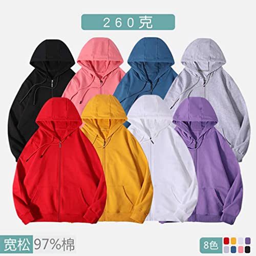 LNICEAR Unisex Women Men Hooded Sweatshirt Casual Solid Color Zip Up Hoodie Long Sleeve Top Jacket with Pocket4