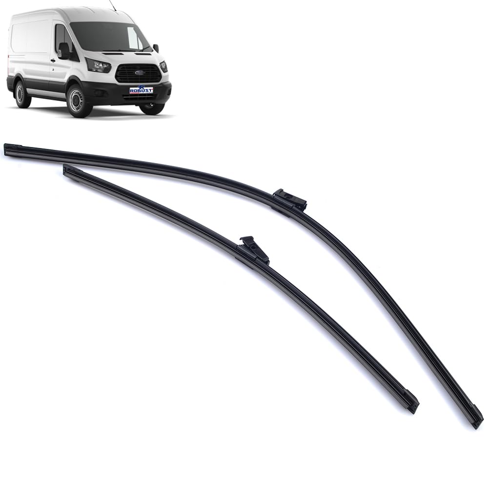 ROBUST Front Wiper Blades Pair for Ford Transit Mk8 2065011 1880029 1880030 1949449 1852939 1853024 2014 Onwards