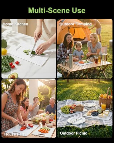 Set de 3 tablas de cortar de plástico para cocina con mango miniatura 5