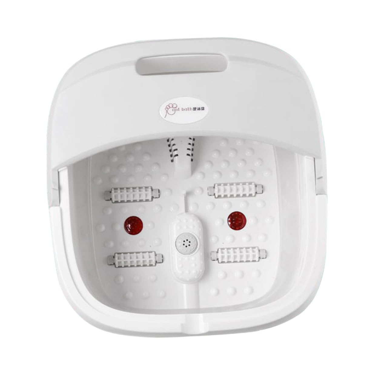 Healeved Multi-function Foot Bath Basin Foldable Foot Soak Bucket Solid Material Acupoint Relief Easy to Carry