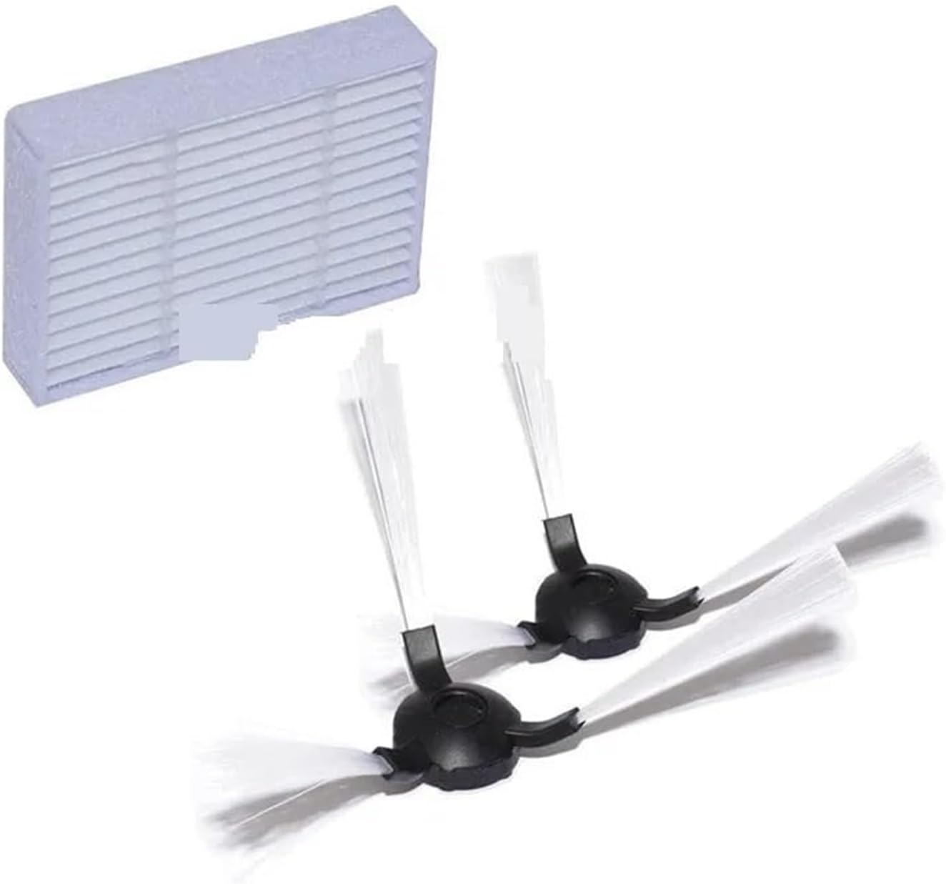 Compatible for RolliBot BL618, Robotic Vacuum Cleaner Accessory,2 Pieces Side Brush & 2 Pieces Robot HEPA Filter