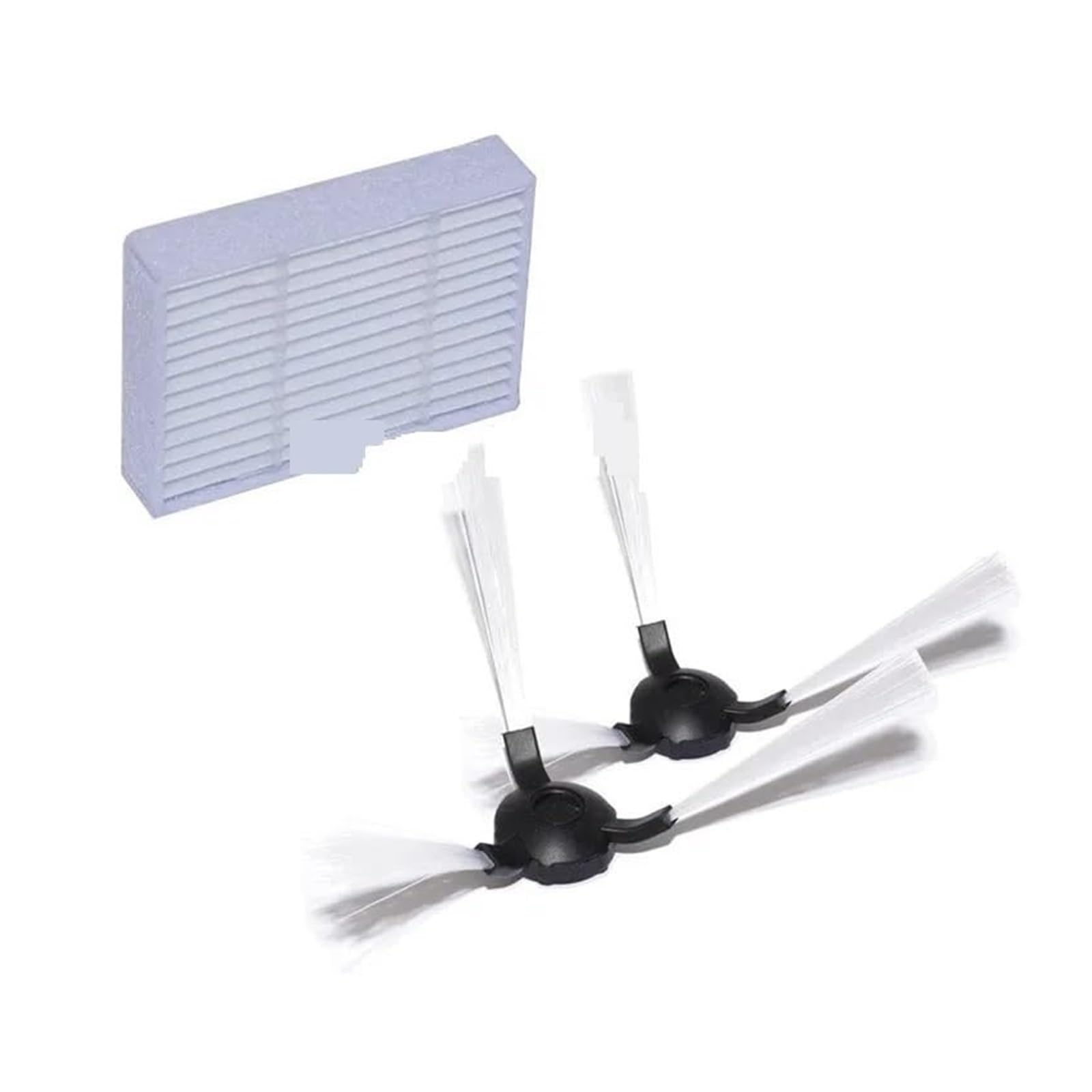 Compatible for RolliBot BL618, Robotic Vacuum Cleaner Accessory,2 Pieces Side Brush & 2 Pieces Robot HEPA Filter