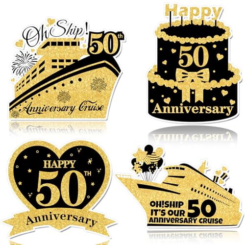 4 imanes decorativos aniversario 50 cruise grandes