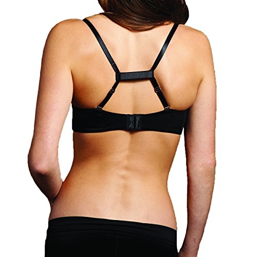 womens Elastic Holder Bra Strap, White Nude Black, One Size US4