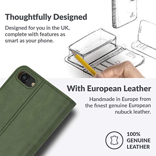 Snakehive Custodia Portafoglio In Vera Pelle Per IPhone SE 2022/2020, Nero Screziato, 4 Slot Carte