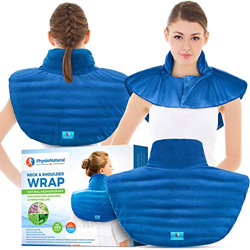 Microwavable Large Neck and Shoulder Wrap – Instant Relief for Muscle Pain, Tension