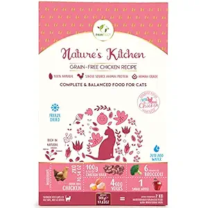 Pawfect- Natures Kitchen Freeze-Dried Cat Food |100% Natural, Grain-Free Complete & Balanced Chicken Food for Cat 500g Dry Food = 2KG Wet Meal