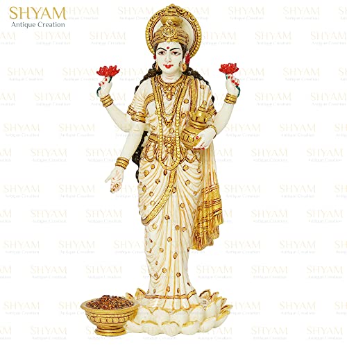 Image of Large Size Lakshmi Vishnu Ji Standing Statue MATA Laxmi Vishnu Blessing Murti Lakshmi Narayan Idol for Home Temple Diwali Pooja