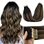 #1B/6/1B Balayage Natural Black to Chestnut Brown