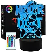 AIRUEEK 3D Gamer Lampe mit Farbwechsel 16 Farben LED-Tisch-Schreibtisch-Lampen, Gamer Deko Lampe ...