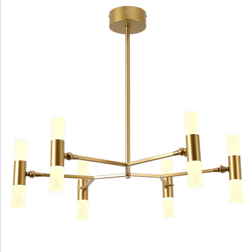 Moderne Pendelleuchte Mit 6 Glas-Kugeln – Kronleuchter In Gold Für Wohnzimmer & Küche