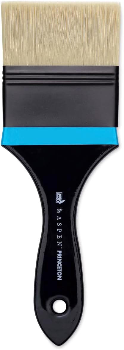 Princeton Aspen Angle Mottler Brush, Synthetic, Short Handle, Size 3 inch, 1 Count