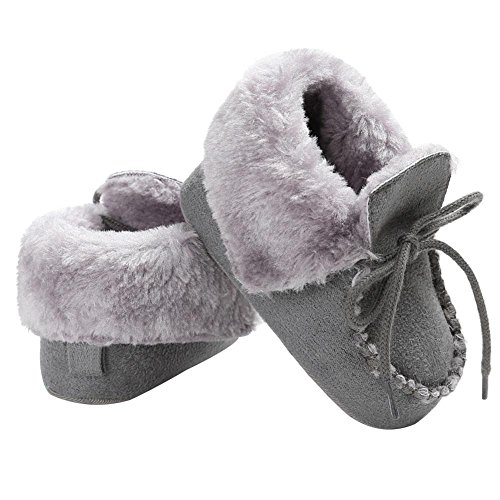 Botas dobráveis de inverno para meninos e meninas da Amazingdeal, Cinza, 13