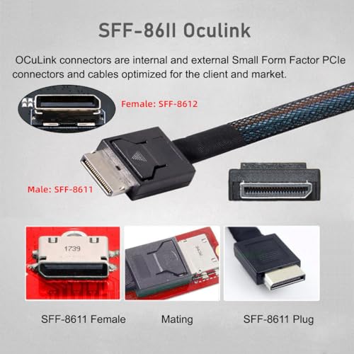 Adaptador Caja SSD M.2 NGFF a Oculink PCIe 4.0 miniatura 2