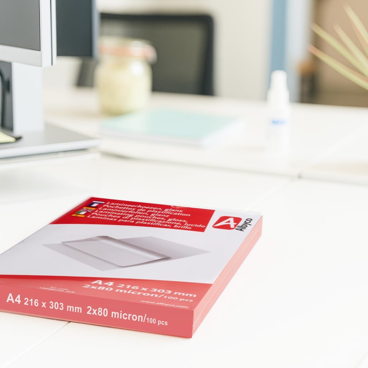 A4 Laminating Pouches 160 Micron (2x80) - 100 Pack - Glossy, A4 Size