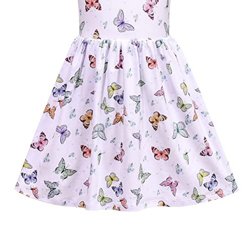 Sunny Fashion Girls Dress Unicorn Rainbow Long Sleeve Casual Dress Size 3-84