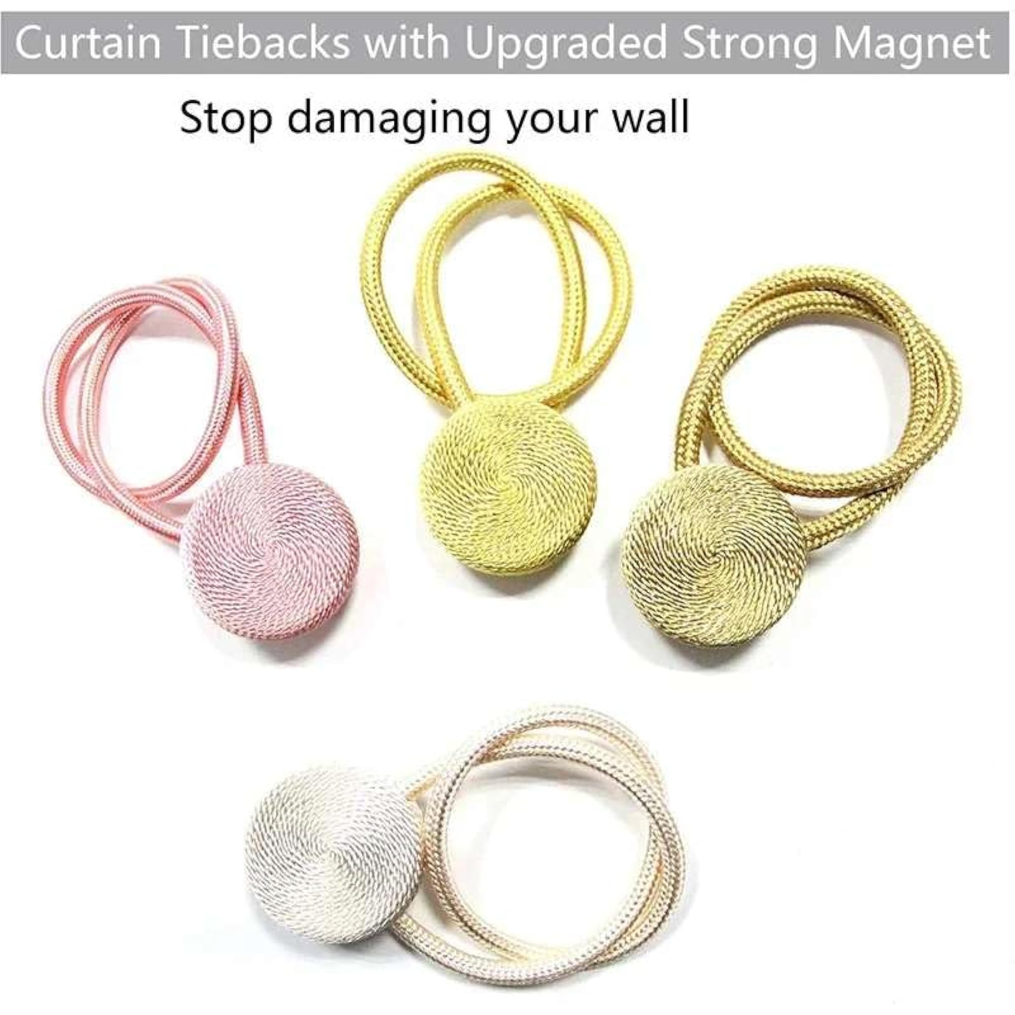 Modern Magnetic Curtain Tiebacks - Elegant Rope Design