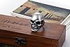 JewelryWe Stainless Big and Heavy Skull Ring Engagement Wedding Band for Biker Men, Silver Color - Size T #4