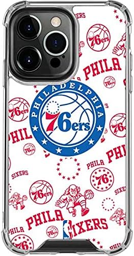 Skinit Clear Phone Case Compatible with iPhone 13 Pro - Officially Licensed NBA Philadelphia 76ers Blast Design