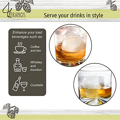 Silicone Ice Cube Mold 6 Cubes 2 Spheres Black - Ice Tray Set Rubber Ice Cube Trays Flexible Ice Mold Food, Drink #TOP4