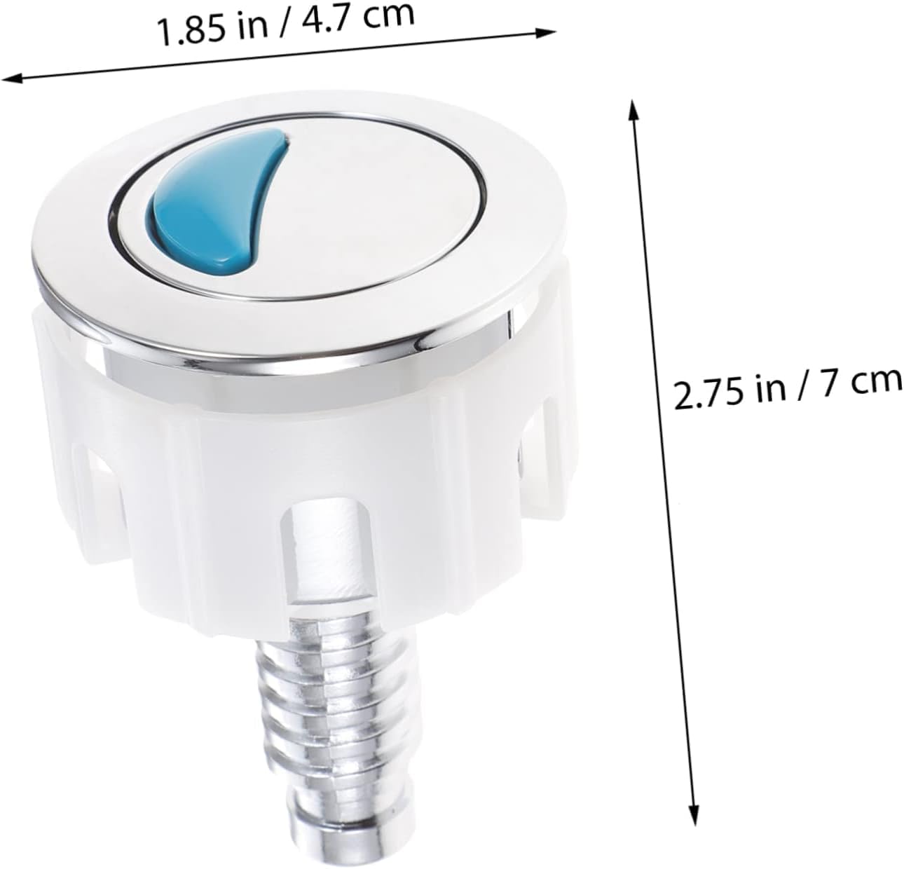 Toilet push button flush replacement,Toilet Remote Control Button Toilet Tank Push Button Flush Toilet Water Tank Parts Toilet Handle Side Mount Toilet Handle Replacement Kit ( Color : Silver , Size :