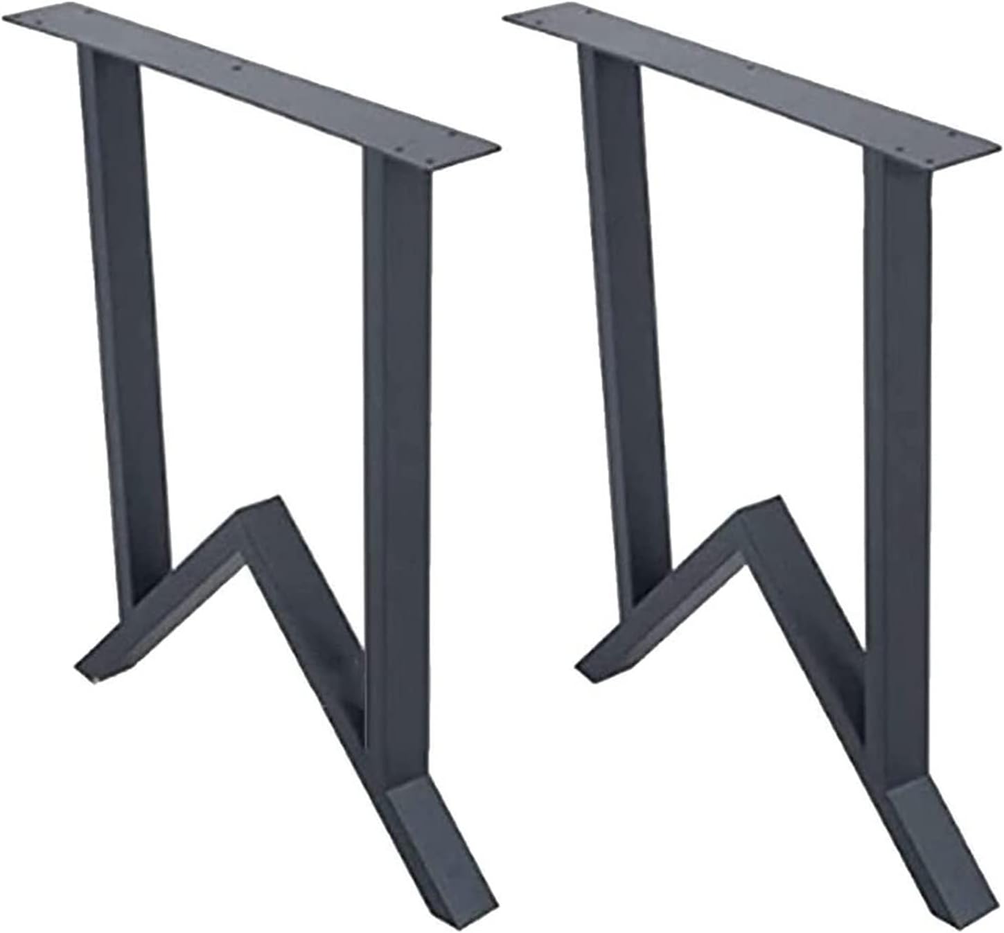 2PCS Metal Table Legs - Furniture Legs - Desk Legs, Furniture Legs, Rustic Decory Square Tube Table Legs,Heavy Duty Metal Desk Legs,Dining Table Legs,Industrial Modern DIY Iron Bench Legs